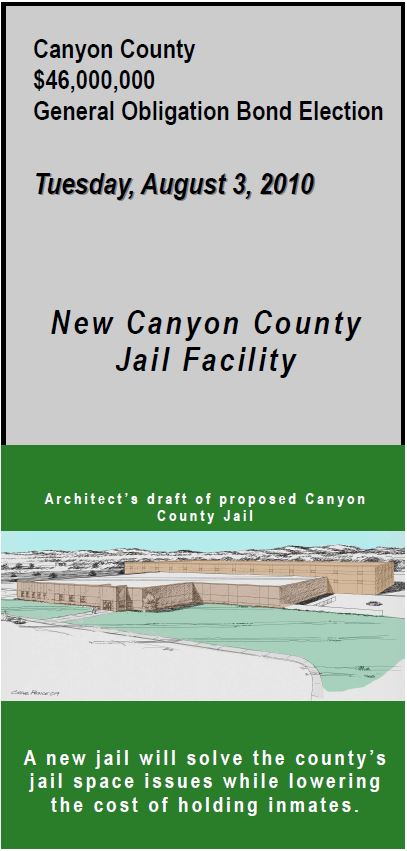 Cover of brochure from 2010 jail bond