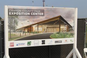 Photo of July 28 groundbreaking ceremony for the new Canyon County Fair Expo Building