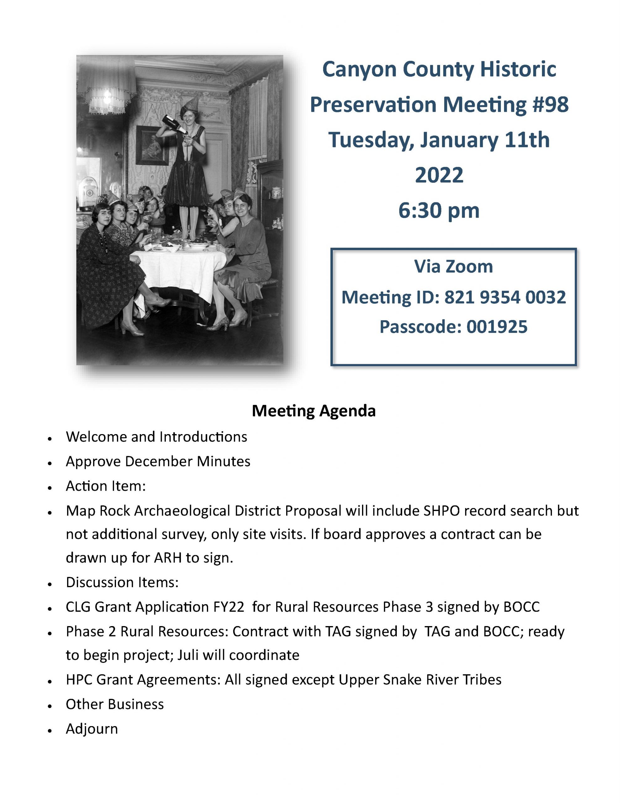Flyer for HPC meeting on Tuesday, January 11, 2022.