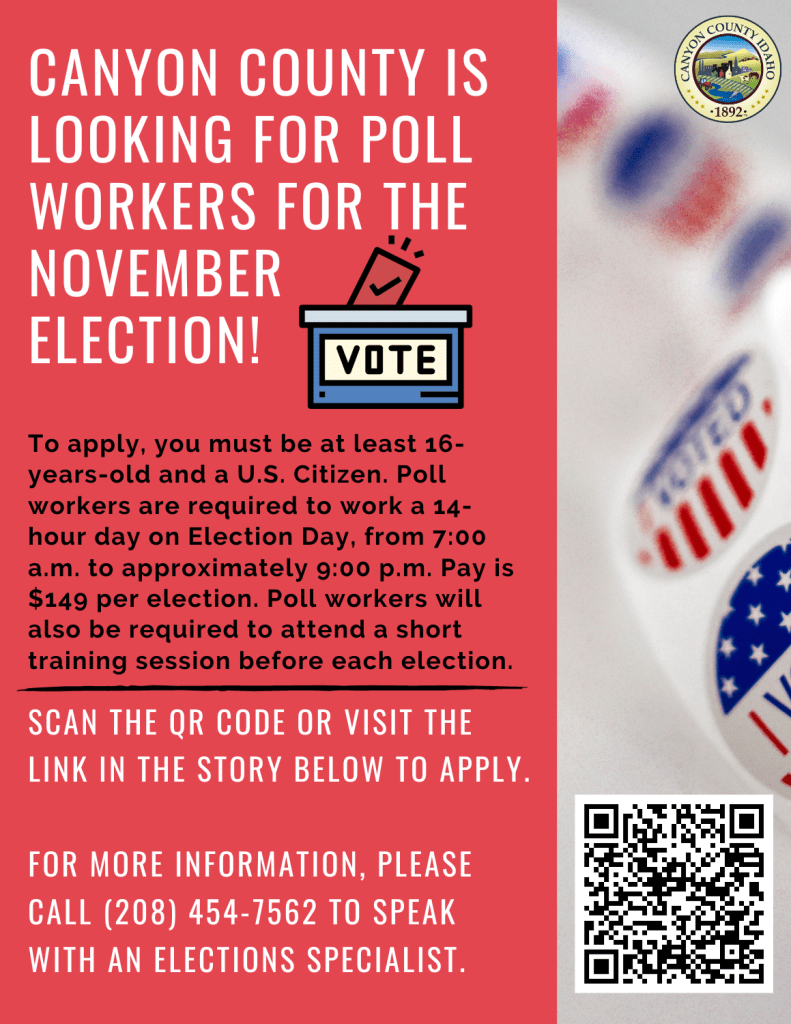 Poll worker recruitment flyer