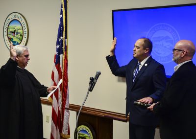 Rick Hogaboam was sworn in as the new County Clerk