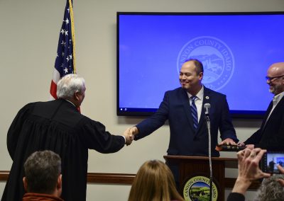 Rick Hogaboam was sworn in as the new County Clerk