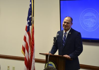 Rick Hogaboam was sworn in as the new County Clerk