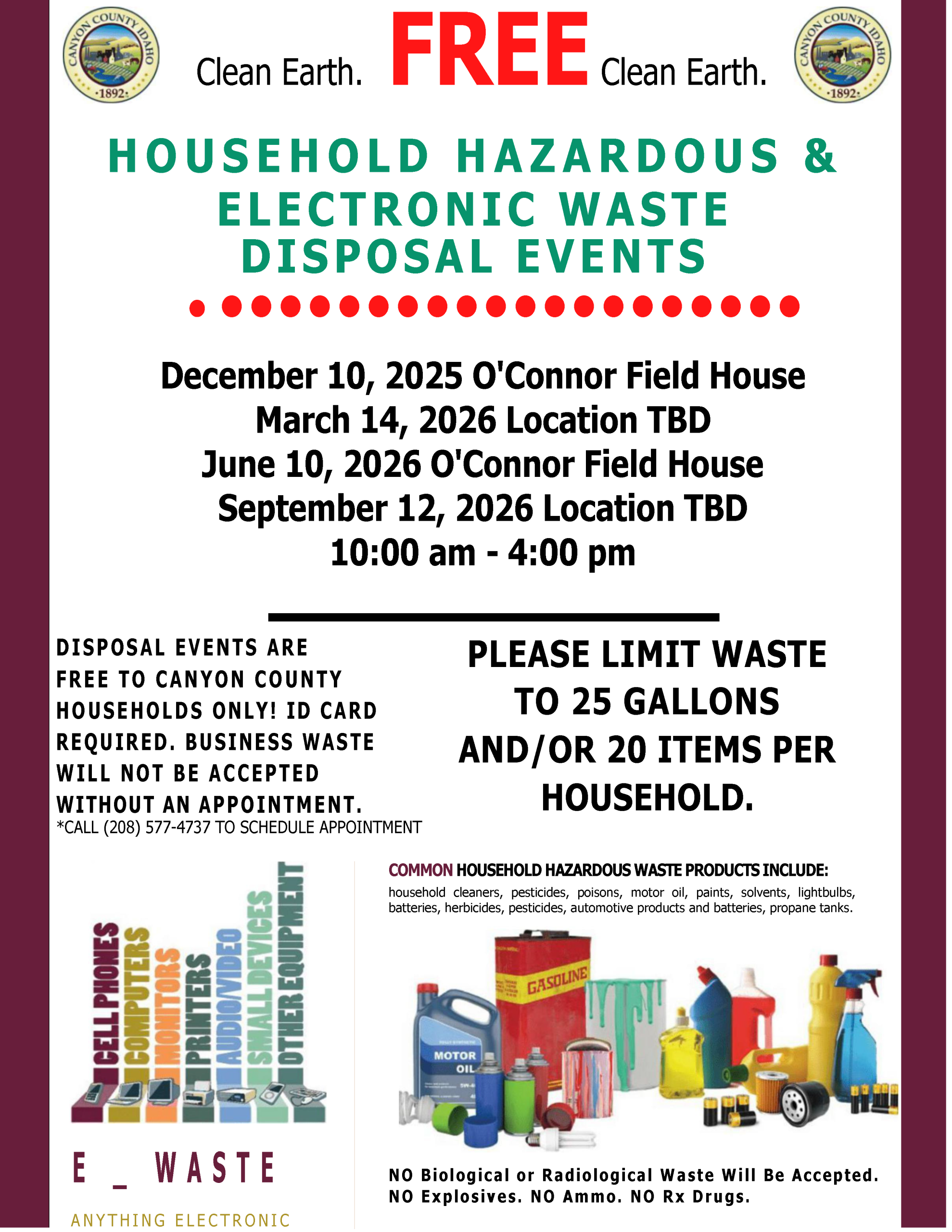 HHW-flyer-2025-2026 Landfill Upcoming