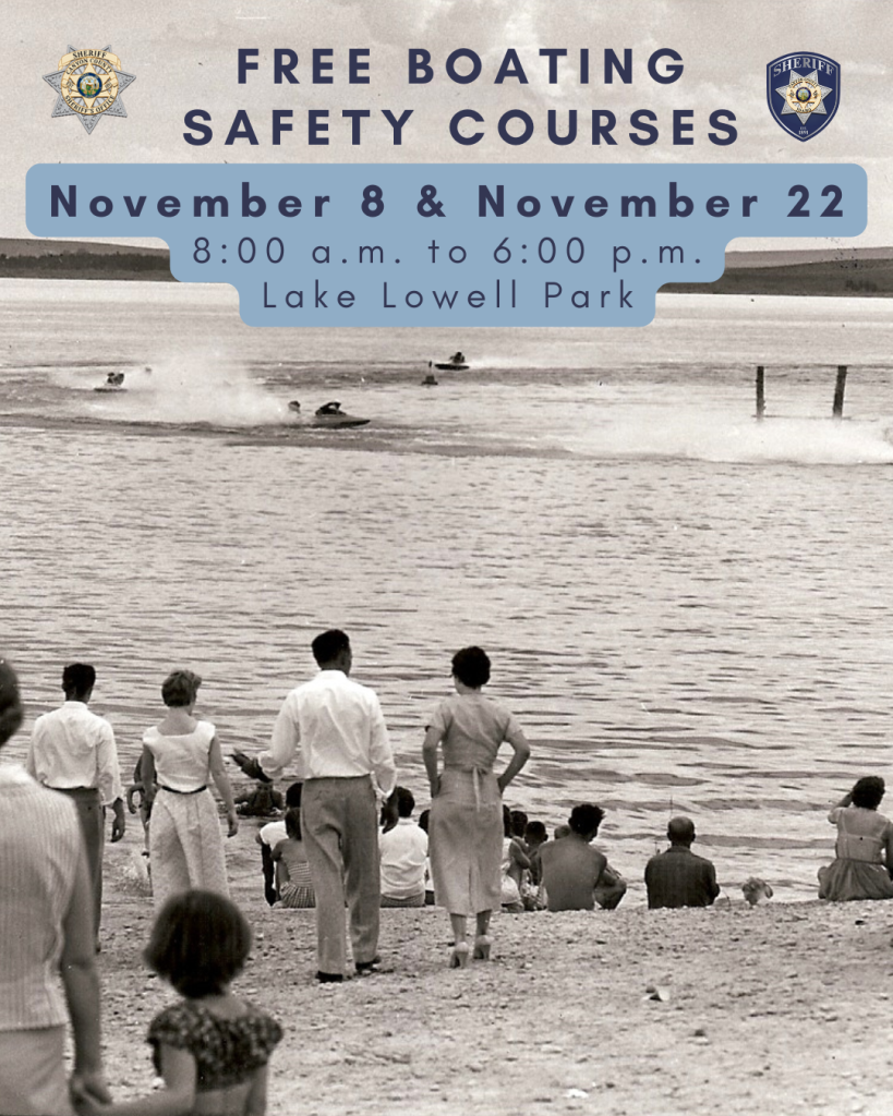 Graphic for free boating safety courses in November 2025
